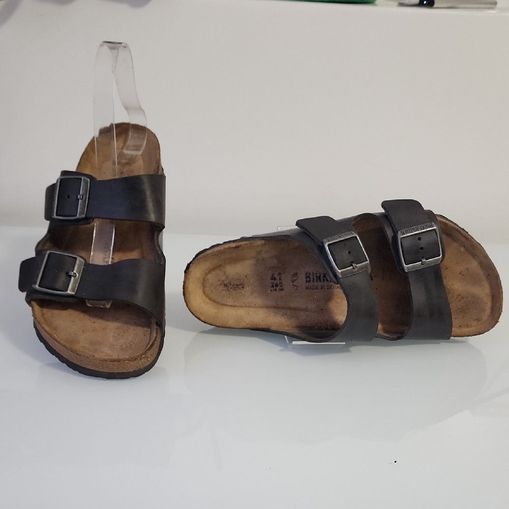 Birkenstock Black Leather Sandals